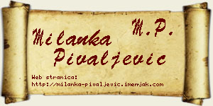 Milanka Pivaljević vizit kartica